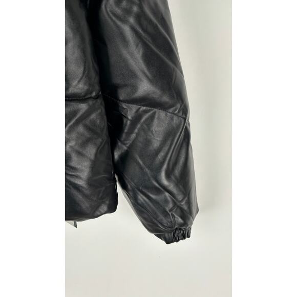 BlankNYC Between The Line Reversible Puffer Jacket Womens Size Small Black New - Picture 4 of 14